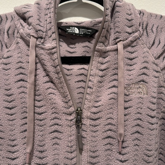 Purple North Face Fleece Hoodie Zip Jacket size M - Picture 3 of 6